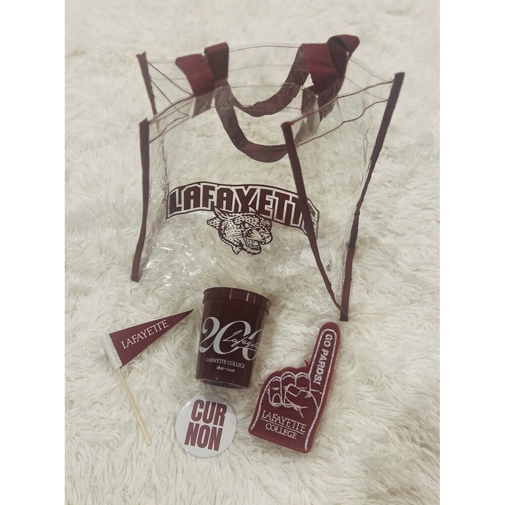 Lafayette College Clear Stadium Bag w/Sports Fan & Spirit Gear (Bed Party Ready) - Picture 8 of 16